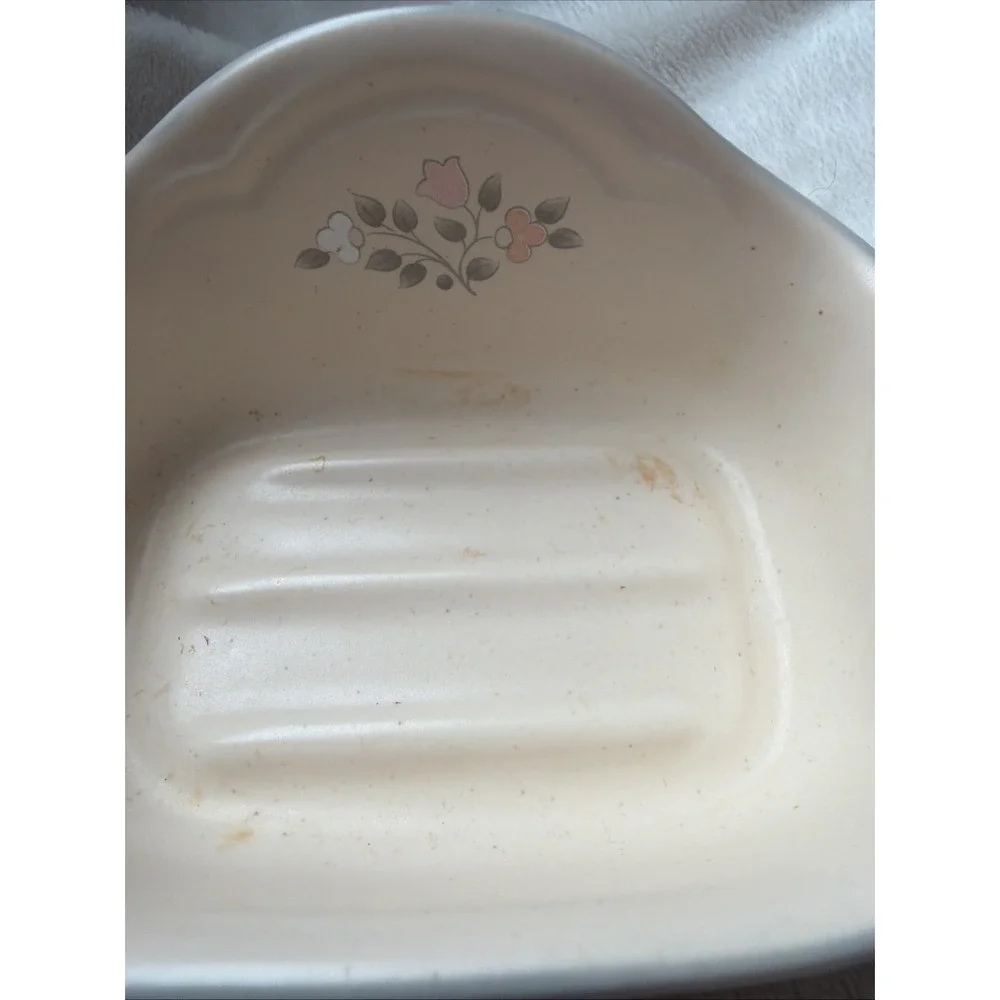 Rare Vintage Pfaltzgraff Remembrance  Soap /Scouring Pad Dish